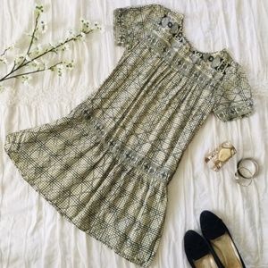 Black & White Short Sleeve Summer Mini Dress